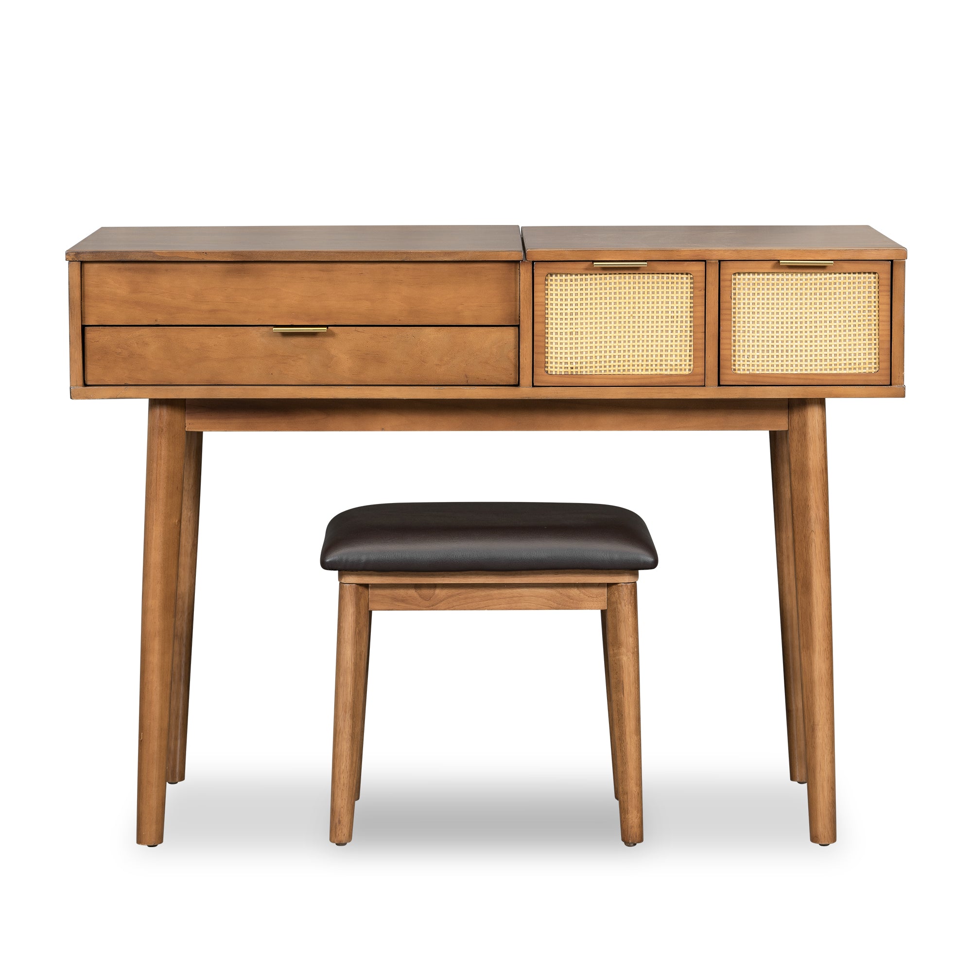 43.3 Inches, Classic Wooden Makeup Vanity Set